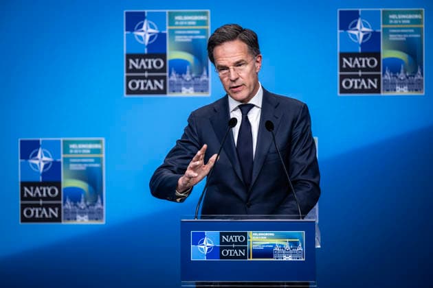 HELSINGBORG, SVERIGE 20260522 Nato:s generalsekreterare Mark Rutte haller pressträff efter NATO:s utrikesministermöte pa Sea U i Helsingborg pa fredagen. HELSINGBORG SVERIGE x50090x *** HELSINGBORG, SWEDEN 20260522 NATO Secretary General Mark Rutte holds a press conference after the NATO Foreign Ministers meeting at Sea U in Helsingborg on Friday HELSINGBORG SWEDEN x50090x  Copyright: xJohanxNilssonx xTTx NATOS UTRIKESMINISTERMÖTE HELSINGBORG Oj9A_eJnIVc