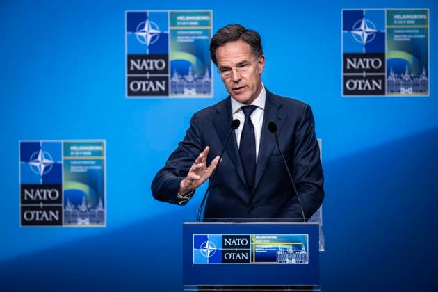 HELSINGBORG, SVERIGE 20260522 Nato:s generalsekreterare Mark Rutte haller pressträff efter NATO:s utrikesministermöte pa Sea U i Helsingborg pa fredagen. HELSINGBORG SVERIGE x50090x *** HELSINGBORG, SWEDEN 20260522 NATO Secretary General Mark Rutte holds a press conference after the NATO Foreign Ministers meeting at Sea U in Helsingborg on Friday HELSINGBORG SWEDEN x50090x  Copyright: xJohanxNilssonx xTTx NATOS UTRIKESMINISTERMÖTE HELSINGBORG _xLVRh9NCVw