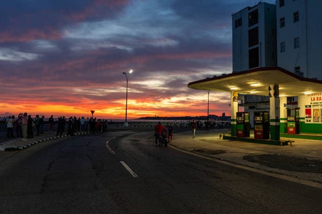 Supporters rally in Havana after U.S. accusations against Raul Castro HAVANA, CUBA - MAY 22: A gas station is seen at sunrise as demonstrators gather to protest the U.S. indictment of former leader Raul Castro, in Havana, Cuba, on May 22, 2026. Raul Castro has been recently accused in the U.S. over Cuba s alleged role in the 1996 Brothers to the Rescue plane shootdown. Magdalena Chodownik Anadolu Havana Cuba. Editorial use only. Please get in touch for any other usage.  Copyright: x2026xAnadoluxMagdalenaxChodownikx