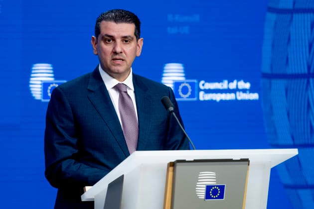 Press Conference On The Foreign Affairs Council (Trade) Michael Damianos, Minister for Energy, Commerce and Industry of Cyprus, attends a press conference in Brussels, Belgium, on May 22, 2026. Ministers exchange views on economic security in light of the impact of the Middle East conflict on trade. They also follow up on the 14th WTO ministerial conference (MC14) and discuss WTO reform. Ministers review the state of play of ongoing trade negotiations, including those with Thailand, Malaysia, the Philippines, and the United Arab Emirates. European Union Ministers of Trade meet on May 22, 2026, in Brussels. Brussels Belgium  Copyright: xDanielxGnapx originalFilename: gnap-presscon260522_npFhy.jpg