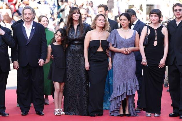 Cannes - Histoires De La Nuit The Birthday Party Red Carpet Benoit Magimel, Tawba El Gharchi, Monica Bellucci and Hafsia Herzi at the Histoires De La Nuit (The Birthday Party) screening on the red carpet during the 79th annual Cannes Film Festival at Palais des Festivals on May 22, 2026 in Cannes, France. Photo by Jerome Domine ABACAPRESS.COM Cannes France  Copyright: xDominexJerome ABACAx