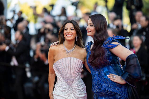 Cannes Histoires de la nuit The Birthday Party Red Carpet EB US actress Eva Longoria and Indian actress Aishwarya Rai Bachchan on the red carpet before the screening of the film Histoires de la nuit (The Birthday Party) at the 79th edition of the Cannes Film Festival in Cannes, southern France on May 22, 2026. Photo by Eliot Blondet ABACAPRESS.COM Cannes France France  Copyright: xBlondetxEliot ABACAx