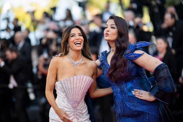 Cannes Histoires de la nuit The Birthday Party Red Carpet EB US actress Eva Longoria and Indian actress Aishwarya Rai Bachchan on the red carpet before the screening of the film Histoires de la nuit (The Birthday Party) at the 79th edition of the Cannes Film Festival in Cannes, southern France on May 22, 2026. Photo by Eliot Blondet ABACAPRESS.COM Cannes France France  Copyright: xBlondetxEliot ABACAx