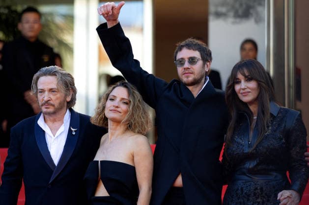 Benoît Magimel, Léa Mysius, Bastien Bouillon, Monica Bellucci Montée des marches du film Histoires de la nuit lors du 79ème Festival International du Film de Cannes, le 21 mai 2026 Olivier Borde Bestimage Red carpet for The Birthday Party at the 79th Cannes International Film Festival on May 21, 2026 Cannes France  Copyright: xOLIVIERxBORDEx xBESTIMAGExOLIVIERxBORDEx xBESTIMAGEx