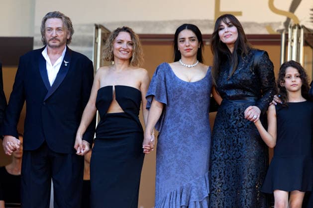 Benoit Magimel, Léa Mysius, Hafsia Herzi, Monica Bellucci, Tawba El Gharchi Montée des marches du film Histoires de la nuit lors du 79ème Festival International du Film de Cannes, le 21 mai 2026 Olivier Borde Bestimage Red carpet for The Birthday Party at the 79th Cannes International Film Festival on May 21, 2026 Cannes France  Copyright: xOLIVIERxBORDEx xBESTIMAGExOLIVIERxBORDEx xBESTIMAGEx