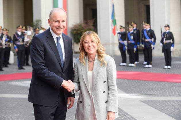 Italy, Rome, 22 May, 2026 - Chigi Palace, italian Prime Minister Giorgia Meloni receives Micheal Martin, Prime minister of Ireland. Italy, Rome, 22 May, 2026: Chigi Palace, italian Prime Minister Giorgia Meloni receives Micheal Martin, Prime minister of Ireland., Credit:Stefano Carofei Agenzia Sintesi Avalon Italy, Rome  Copyright: xStefanoxCarofeix xAgenziaxSintesix xAvalonx 1104186052