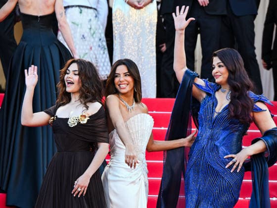 IPA84976008 - Cannes, 79th Cannes Film Festival 2026 - evening 11. Red Carpet HISTOIRES DE LA NUIT (THE BIRTHDAY PARTY) Pictured: Ariana Greenblatt, Eva Longoria and Aishwarya Rai Bachchan  Copyright: xManuelexMangiarottix xPoolxPhotoxEventsx07x 84976008