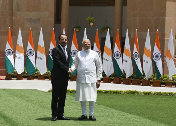 NEW DELHI, INDIA - MAY 22: Prime Minister Narendra Modi shake hands with President of the Republic of Cyprus, Nikos Christodoulides on his arrival for a high-level bilateral summit at Hyderabad House on May 22, 2026 in New Delhi, India. Following a closed-door meeting attended by External Affairs Minister S Jaishankar and National Security Advisor Ajit Doval, the two leaders issued a landmark joint press statement announcing the formal elevation of India-Cyprus relations to a Strategic Partnership. (Photo by Sonu Mehta Hindustan Times) PM Narendra Modi And Cyprus President Nikos Christodoulides Hold Bilateral Meeting At Hyderabad House In Delhi