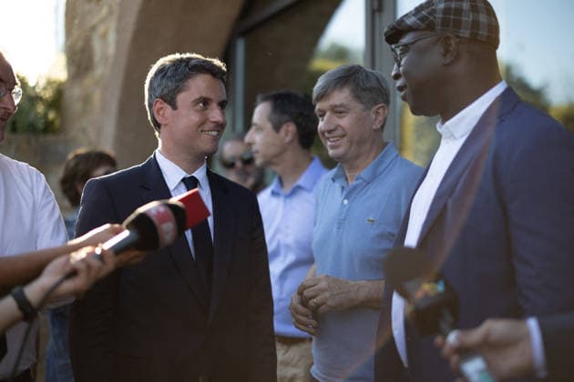 Gabriel Attal visits the Millau viaduct - Millau General Secretary of French centrist party Renaissance Gabriel Attal visits the Millau viaduct on May 22, 2026. France s former prime minister Gabriel Attal said on May 22, 2026 he was running for president next year. Photo by Raphael Lafargue ABACAPRESS.COM Millau France  Copyright: xLafarguexRaphael ABACAx