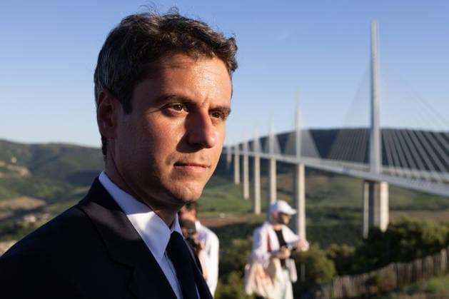 Gabriel Attal visits the Millau viaduct - Millau General Secretary of French centrist party Renaissance Gabriel Attal visits the Millau viaduct on May 22, 2026. France s former prime minister Gabriel Attal said on May 22, 2026 he was running for president next year. Photo by Raphael Lafargue ABACAPRESS.COM Millau France  Copyright: xLafarguexRaphael ABACAx