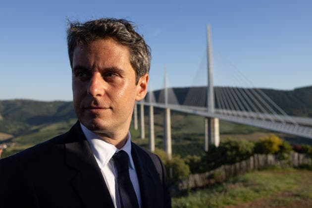Gabriel Attal visits the Millau viaduct - Millau General Secretary of French centrist party Renaissance Gabriel Attal visits the Millau viaduct on May 22, 2026. France s former prime minister Gabriel Attal said on May 22, 2026 he was running for president next year. Photo by Raphael Lafargue ABACAPRESS.COM Millau France  Copyright: xLafarguexRaphael ABACAx