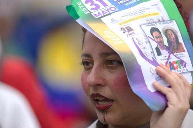 May 22, 2026, Bogota, Cundinamarca, COLOMBIA: Supporters fill the Plaza de BoloÂ­var for the final campaign rally of leftist senator and presidential candidate IVAN CEPEDA ahead of the May 31 first-round election. The massive turnout underscores the intense political mobilization and high stakes gripping the country as voters decide between policy continuity and a shift to the right. Bogota COLOMBIA  - ZUMAd225 20260522_znp_d225_001 Copyright: xZoraidaxDiazx