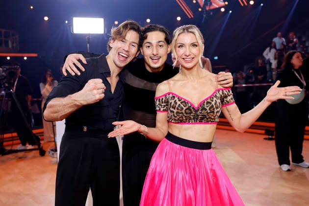 Sportler Joel Mattli, Sänger Milano (Milane Baybah) und Sängerin Anna-Carina Woitschack sind die drei Finalisten am Ende des Halbfinale der 19. Staffel der RTL-Tanzshow Lets Dance im Coloneum. Köln, 22.05.2026 NRW Deutschland *** Athlete Joel Mattli, singer Milano Milane Baybah and singer Anna Carina Woitschack are the three finalists at the end of the semi-final of the 19th season of the RTL dance show Lets Dance at the Coloneum Cologne, 22 05 2026 NRW Germany Copyright: xChristophxHardtx