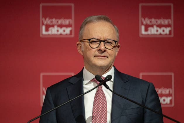 VICTORIAN STATE LABOUR CONFERENCE, Prime Minister Anthony Albanese speaks during the Victorian Labor Party™s state conference at Melbourne Park in Melbourne, Saturday, May 23, 2026. ( NO ARCHIVING MELBOURNE VICTORIA AUSTRALIA  Copyright: xJAYxKOGLERx 20260523144033431990