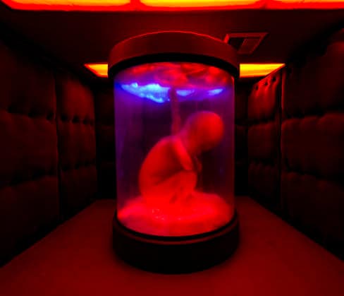 May 22,, 2026 - Los Angeles, California, USA - An installation by Jonathan Elkies is seen at a preview for the Hospital of Emotions, a large-scale, site-specific, pop-up art experience taking place at the former St. Vincent Medical Center..Presented by House of Art and Dreams, ROYVA and the St. Vincent Behavioral Health Campus, the exhibition spans four floors and 80 rooms, including patient rooms, operating rooms and nurses stations, each holding a work of art depicting one of five emotions: love, fear, hope, anger and joy. The exhibition is open to the public from May 27 to July 31. Los Angeles USA  - ZUMAce6_ 20260522_zaf_ce6_002 Copyright: xBrianxCahnx
