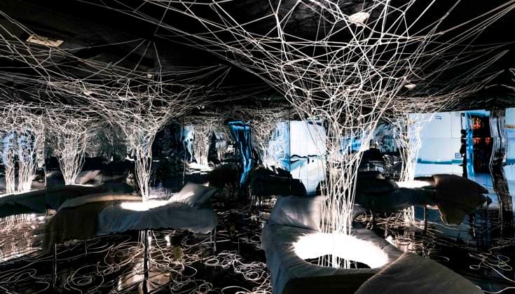 May 22,, 2026 - Los Angeles, California, USA - An installation by Kim Farbota is seen at a preview for the Hospital of Emotions, a large-scale, site-specific, pop-up art experience taking place at the former St. Vincent Medical Center..Presented by House of Art and Dreams, ROYVA and the St. Vincent Behavioral Health Campus, the exhibition spans four floors and 80 rooms, including patient rooms, operating rooms and nurses stations, each holding a work of art depicting one of five emotions: love, fear, hope, anger and joy. The exhibition is open to the public from May 27 to July 31. Los Angeles USA  - ZUMAce6_ 20260522_zaf_ce6_006 Copyright: xBrianxCahnx