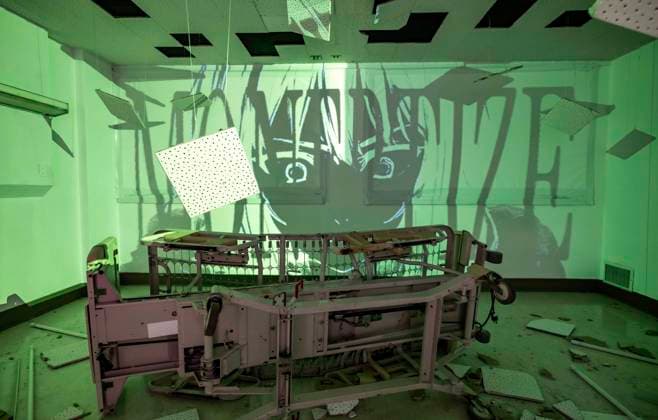 May 22,, 2026 - Los Angeles, California, USA - An installation by Sayoko Osada is seen at a preview for the Hospital of Emotions, a large-scale, site-specific, pop-up art experience taking place at the former St. Vincent Medical Center..Presented by House of Art and Dreams, ROYVA and the St. Vincent Behavioral Health Campus, the exhibition spans four floors and 80 rooms, including patient rooms, operating rooms and nurses stations, each holding a work of art depicting one of five emotions: love, fear, hope, anger and joy. The exhibition is open to the public from May 27 to July 31. Los Angeles USA  - ZUMAce6_ 20260522_zaf_ce6_007 Copyright: xBrianxCahnx