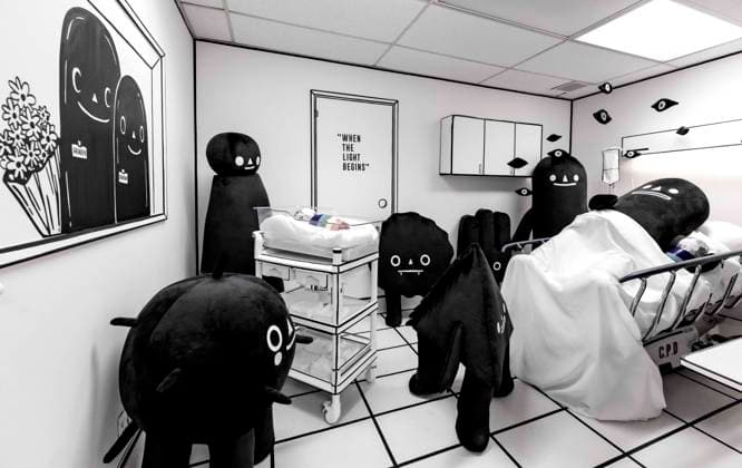 May 22,, 2026 - Los Angeles, California, USA - An installation by Sandra Monty is seen at a preview for the Hospital of Emotions, a large-scale, site-specific, pop-up art experience taking place at the former St. Vincent Medical Center..Presented by House of Art and Dreams, ROYVA and the St. Vincent Behavioral Health Campus, the exhibition spans four floors and 80 rooms, including patient rooms, operating rooms and nurses stations, each holding a work of art depicting one of five emotions: love, fear, hope, anger and joy. The exhibition is open to the public from May 27 to July 31. Los Angeles USA  - ZUMAce6_ 20260522_zaf_ce6_010 Copyright: xBrianxCahnx