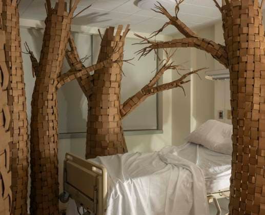 May 22,, 2026 - Los Angeles, California, USA - An installation by Greg Corbino is seen at a preview for the Hospital of Emotions, a large-scale, site-specific, pop-up art experience taking place at the former St. Vincent Medical Center..Presented by House of Art and Dreams, ROYVA and the St. Vincent Behavioral Health Campus, the exhibition spans four floors and 80 rooms, including patient rooms, operating rooms and nurses stations, each holding a work of art depicting one of five emotions: love, fear, hope, anger and joy. The exhibition is open to the public from May 27 to July 31. Los Angeles USA  - ZUMAce6_ 20260522_zaf_ce6_024 Copyright: xBrianxCahnx