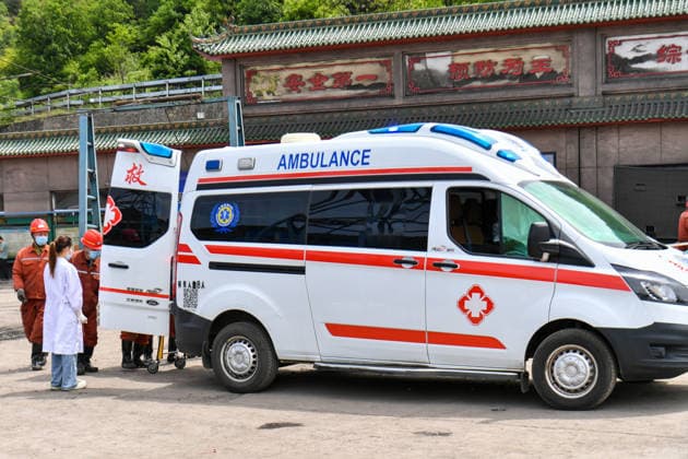 (260523) -- CHANGZHI, May 23, 2026 -- This photo taken on May 23, 2026 shows a scene at the rescue site of the Liushenyu coal mine in Qinyuan County of Changzhi City, north China s Shanxi Province. The coal mine accident in north China s Shanxi Province has left 82 dead, with nine others still trapped, according to Xinhua reporters at the site. The gas explosion occurred on Friday at the Liushenyu coal mine in Qinyuan County. Rescue efforts are ongoing. ) (SpotNews) CHINA-SHANXI-COAL MINE-ACCIDENT (CN) CaoxYang 