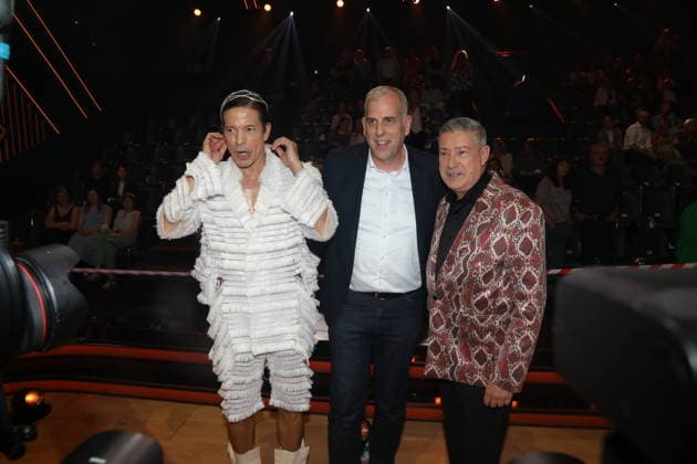 Jorge Gonzalez, CEO von RTL Deutschland Stephan Schmitter und Joachim Llambi in der elften Live-Show der 19. Staffel der RTL-Tanzshow Let s Dance im MMC Coloneum. Köln, 22.05.2026 *** Jorge Gonzalez, CEO of RTL Germany Stephan Schmitter and Joachim Llambi in the eleventh live show of the 19th season of the RTL dance show Let s Dance at the MMC Coloneum Cologne, 22 05 2026 Copyright: xAgenturxMatthiasxWehnertx xM.xGränzdörferx