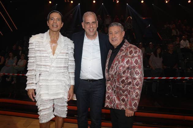 Jorge Gonzalez, CEO von RTL Deutschland Stephan Schmitter und Joachim Llambi in der elften Live-Show der 19. Staffel der RTL-Tanzshow Let s Dance im MMC Coloneum. Köln, 22.05.2026 *** Jorge Gonzalez, CEO of RTL Germany Stephan Schmitter and Joachim Llambi in the eleventh live show of the 19th season of the RTL dance show Let s Dance at the MMC Coloneum Cologne, 22 05 2026 Copyright: xAgenturxMatthiasxWehnertx xM.xGränzdörferx