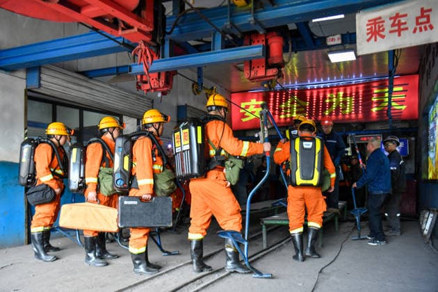 (260523) -- CHANGZHI, May 23, 2026 -- This photo taken on May 23, 2026 shows a scene at the rescue site of the Liushenyu coal mine in Qinyuan County, north China s Shanxi Province. The coal mine accident in north China s Shanxi Province has left 82 dead, with nine others still trapped, according to Xinhua reporters at the site. The gas explosion occurred on Friday at the Liushenyu coal mine in Qinyuan County. Rescue efforts are ongoing. ) (SpotNews) CHINA-SHANXI-COAL MINE-ACCIDENT (CN) CaoxYang 