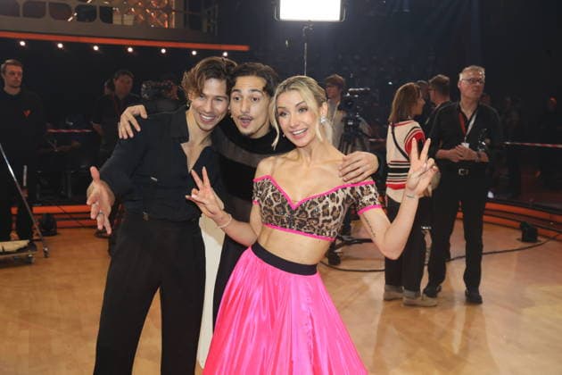 Joel Mattli, Milano aka Milane Baybah und Anna-Carina Woitschack in der elften Live-Show der 19. Staffel der RTL-Tanzshow Let s Dance im MMC Coloneum. Köln, 22.05.2026 *** Joel Mattli, Milano aka Milane Baybah and Anna Carina Woitschack in the eleventh live show of season 19 of the RTL dance show Let s Dance at the MMC Coloneum Cologne, 22 05 2026 Copyright: xAgenturxMatthiasxWehnertx xM.xGränzdörferx