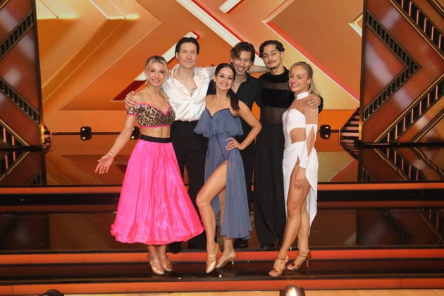 Anna-Carina Woitschack und Evgeny Vinokurov, Joel Mattli und Malika Dzumaev und Milano aka Milane Baybah und Marta Arndt in der elften Live-Show der 19. Staffel der RTL-Tanzshow Let s Dance im MMC Coloneum. Köln, 22.05.2026 *** Anna Carina Woitschack and Evgeny Vinokurov, Joel Mattli and Malika Dzumaev and Milano aka Milane Baybah and Marta Arndt in the eleventh live show of season 19 of the RTL dance show Let s Dance at the MMC Coloneum Cologne, 22 05 2026 Copyright: xAgenturxMatthiasxWehnertx xM.xGränzdörferx
