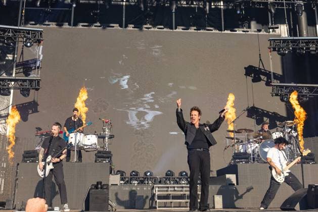 May 22, 2026, Napa, California, U.S: JERRY HORTON, JACOBY SHADDIX, TONY PALERMO and TOBIN ESPERANCE of Papa Roach during the BottleRock Music Festival in Napa, California Napa U.S  - ZUMAs135 20260522_zap_s135_078 Copyright: xDanielxDeSloverx