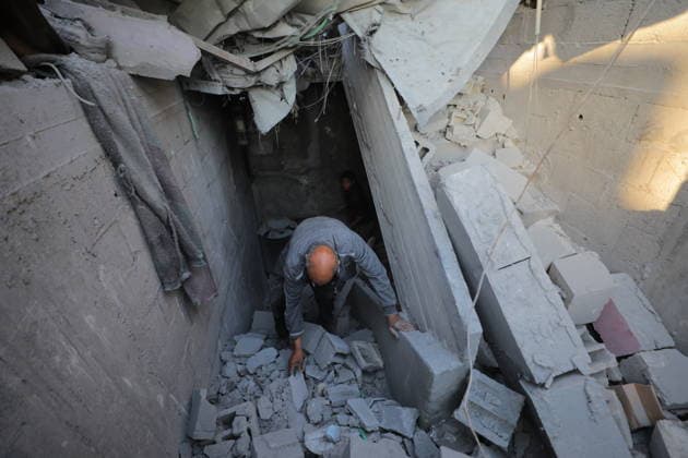 Palestinians inspect damage following Israeli strike in Nuseirat camp Palestinians inspect damage to homes and streets following an Israeli strike on a house and shops in the Nuseirat refugee camp in the central Gaza Strip on May 23, 2026. According to residents, the strike came after the collapse of a ceasefire agreement between Hamas and Israel. Hassan Jedi apaimages Nusairat Gaza Strip Palestinian Territory 230526_Nusairat_HJ_00(6).jpeg Copyright: xapaimagesxHassanxJedix xapaimagesx