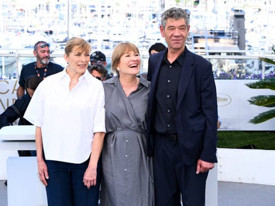 IPA84989303 - Cannes, 79th Cannes Film Festival 2026 - Day 12. Das Geträumte Abenteuer (The Dreamed Adventure). Yana Radeva, Valeska Grisebach and Syuleyman Alilov Letifov are pictured.  Copyright: xAlbertoxTerenghix xPoolxPhotoxEventsx07x 84989303
