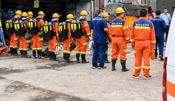 (260523) -- QINYUAN, May 23, 2026 -- This photo taken on May 23, 2026 shows a scene at the rescue site of the Liushenyu coal mine in Qinyuan County, north China s Shanxi Province. The coal mine accident in north China s Shanxi Province has left 82 people dead, with nine others still unaccounted for, according to the county s emergency management bureau. The gas explosion occurred on Friday at the Liushenyu coal mine in Qinyuan County. The province has sent 755 people including rescuers and medical personnel to the site. Rescue efforts are ongoing. A total of 123 people have been sent to hospitals for treatment, including two in critical condition and two in serious condition, while 33 others have returned home. ) (SpotNews) CHINA-SHA 