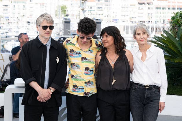 Cannes The Ulysse Photocall LZ Stanislas Merhar, Alphonse Roberts, Romane Bohringer and Laetitia Masson attending the photocall of Ulysse during the 79th Cannes International Film Festival in Cannes, France on May 23, 2026, the film selected in Un Certain Regard. Photo by Laurent Zabulon ABACAPRESS.COM  Copyright: xZabulonxLaurentx