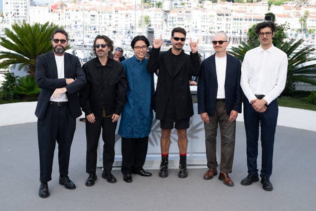 Cannes Realisateurs Des Courts Metrages En Compétition Photocall LZ Federico Luis Tachella, Michal Toczek, Theo Montoya, Thien An Nguyen, Daniel Soares and Hadrien Bels attending the photocall of Realisateurs Des Courts Metrages En Compétition Photocall during the 79th Cannes International Film Festival in Cannes, France on May 23, 2026, the film selected in Un Certain Regard. Photo by Laurent Zabulon ABACAPRESS.COM  Copyright: xZabulonxLaurentx