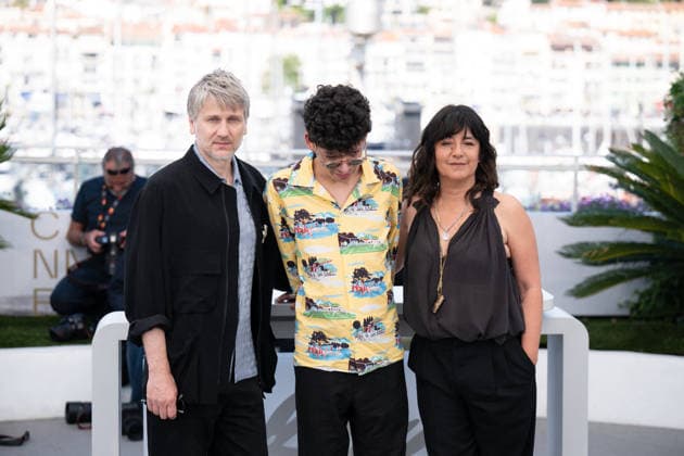 Cannes Ulysse Photocall LZ Stanislas Merhar, Alphonse Roberts and Romane Bohringer attending the photocall of Ulysse during the 79th Cannes International Film Festival in Cannes, France on May 23, 2026, the film selected in Un Certain Regard. Photo by Laurent Zabulon ABACAPRESS.COM  Copyright: xZabulonxLaurentx