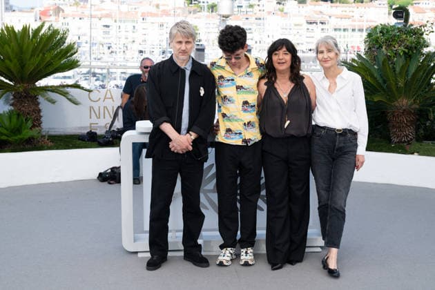 Cannes Ulysse Photocall LZ Stanislas Merhar, Alphonse Roberts, Romane Bohringer and Laetitia Masson attending the photocall of Ulysse during the 79th Cannes International Film Festival in Cannes, France on May 23, 2026, the film selected in Un Certain Regard. Photo by Laurent Zabulon ABACAPRESS.COM  Copyright: xZabulonxLaurentx