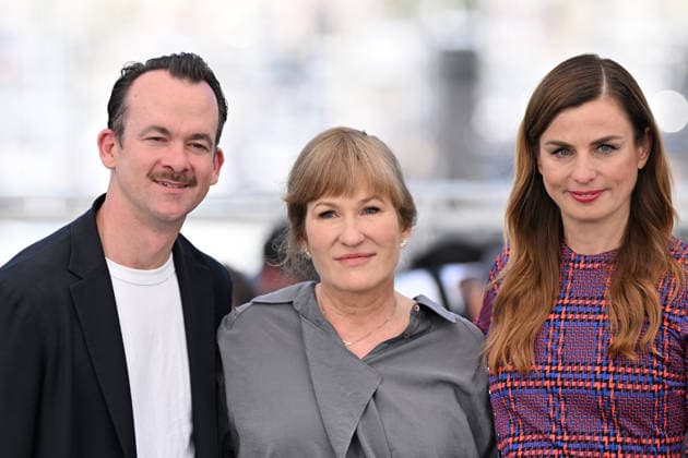 79th Cannes Film Festival: Das Getraumte Abenteuer (The Dreamed Adventure) photocall CANNES, FRANCE - MAY 23: (L to R) German producer Jonas Dornbach, German film director Valeska Grisebach and German producer Janine Jackowski pose during a photocall for the film Das Getraumte Abenteuer (The Dreamed Adventure) at the 79th edition of the Cannes Film Festival in Cannes, France on May 23, 2026. Mustafa Yalcin Anadolu Cannes France. Editorial use only. Please get in touch for any other usage.  Copyright: x2026xAnadoluxMustafaxYalcinx
