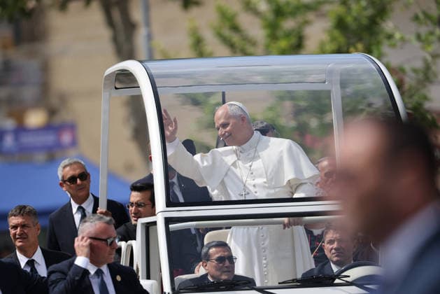 Pope Leo XIV in Acerra Pope Leo XIV during his pastoral visit on May 23, 2026, to the city of Acerra (NA) in Piazza Calipari ACERRA Piazza Calipari CAMPANIA ITALIA Copyright: xFABIOxSASSO FPAxFabioxSassox Napoli Udinese2026_05_23Fabio Sasso9441