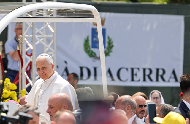 Pope Leo XIV in Acerra Pope Leo XIV during his pastoral visit on May 23, 2026, to the city of Acerra (NA) in Piazza Calipari ACERRA Piazza Calipari CAMPANIA ITALIA Copyright: xFABIOxSASSO FPAxFabioxSassox papa leone2026_05_23Fabio Sasso9697