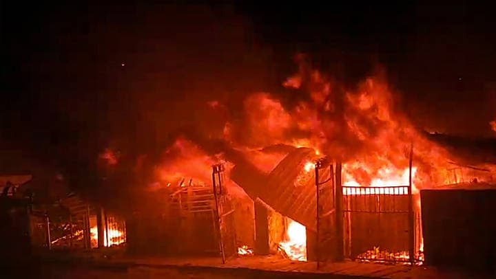 RECORD DATE NOT STATED A fire breaks out at furniture market at Shastri Park New Delhi, May 23 (ANI): A fire breaks out at furniture market at Shastri Park, in New Delhi on Friday. (ANI Video Grab) New Delhi Delhi India Copyright: xANIx ANI_20260523086