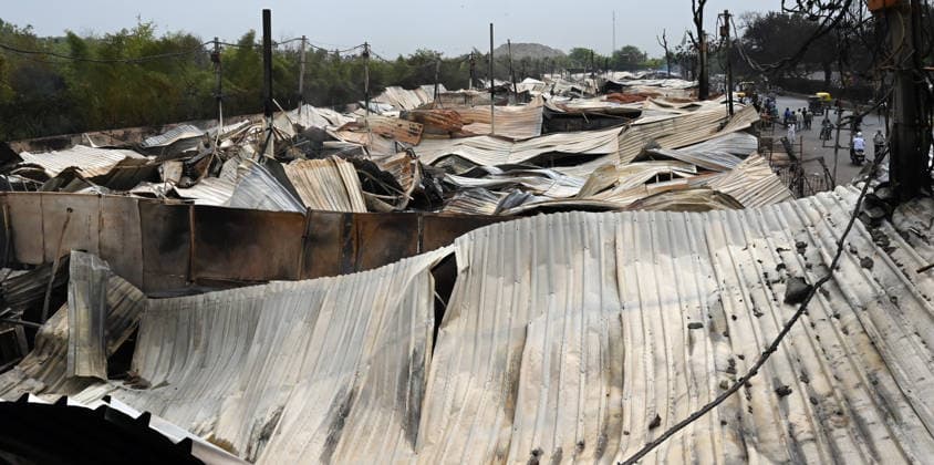 RECORD DATE NOT STATED A massive fire broke out at the capital s Shastri Park s furniture market New Delhi, May 23 (ANI): The aftermath of a fire that broke out on a Friday night at a furniture market at Shastri Park, in New Delhi on Saturday. NEW DELHI Delhi India Copyright: xANIx ANI_20260523164
