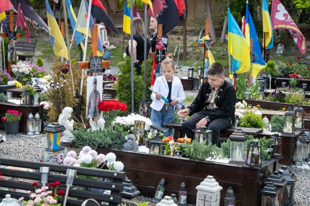 Commemoration procession held on Heroes Day in Lviv, Ukraine LVIV, UKRAINE, MAY 23: Military and civilians take part in a ceremony to honor the memory of fallen servicemen at the honorary burial grounds at the Lychakiv Cemetery during the Day of Heroes of Ukraine in Lviv, Ukraine, May 23, 2026. Also on this day, military personnel, police, members of youth organizations and civilians marched through the city in a solemn procession dedicated to all participants of the ATO JFO, war veterans and participants who died or are fighting for the freedom of Ukraine. Olena Znak Anadolu Lviv Ukraine. Editorial use only. Please get in touch for any other usage.  Copyright: x2026xAnadoluxOlenaxZnakx