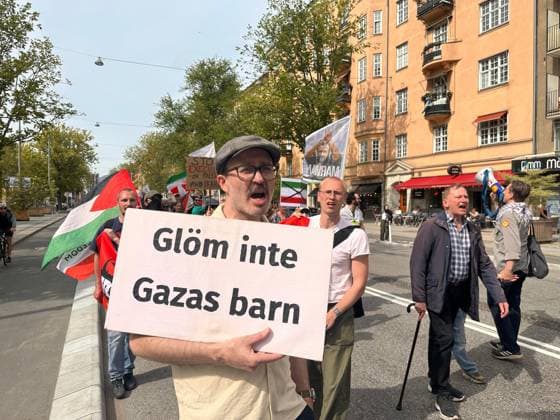 Israel s intervention in the Global Sumud Flotilla was protested in Sweden STOCKHOLM, SWEDEN - MAY 23: Demonstrators, holding banners, gather at Odenplan Square to protest the Israeli army s intervention against the Global Sumud Flotilla, which set sail to deliver humanitarian aid to the Gaza Strip, in Stockholm, Sweden, on May 23, 2026. Convened by numerous non-governmental organizations, the crowd demanded an immediate halt to alleged Israeli war crimes in Gaza and marched through the city center to condemn the interception of the flotilla and the mistreatment of international activists. Atila Altuntas Anadolu Stockholm Sweden. Editorial use only. Please get in touch for any other usage.  Copyright: x2026xAnadoluxAtilaxAltuntasx
