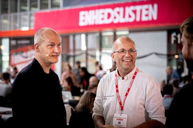 Denmark Politics Pelle Dragsted, political spokesperson, and Peder Hvelplund, during political party the Red-Green Alliance s annual meeting at Hafnia Hallen in Copenhagen, Denmark, Saturday May 23, 2026. , Copenhagen Denmark *** Denmark Politics Pelle Dragsted, political spokesperson, and Peder Hvelplund, during political party the Red Green Alliance s annual meeting at Hafnia Hallen in Copenhagen, Denmark, Saturday May 23, 2026 , Copenhagen Denmark  Copyright: NILSxMEILVANG NilsxMeilvangx spdk20260523-155740-L