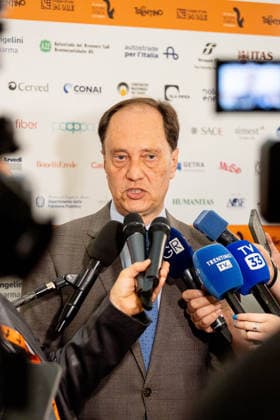 IPA84997792 - Trento , Festival of Economics Minister for Relations with Parliament Luca Ciriani Pictured: Luca Ciriani;  Copyright: xAaronxGiordanix xAaronxGiordanix 84997792