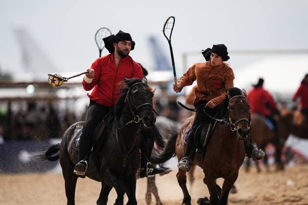 8th Ethnosport Culture Festival in Istanbul ISTANBUL, TURKIYE - MAY 23: Equestrian athletes compete during the third day of the 8th Ethnosport Culture Festival, organized by the World Ethnosport Confederation, at Ataturk Airport in Istanbul, Turkiye, on May 23, 2026. Hakan Akgun Anadolu Istanbul Turkey. Editorial use only. Please get in touch for any other usage.  Copyright: x2026xAnadoluxHakanxAkgunx
