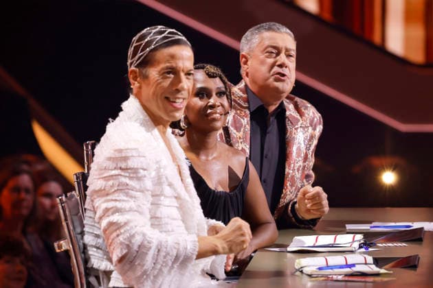 Die Juroren Jorge Gonzalez, Motsi Mabuse und Joachim Llambi im Halbfinale der 19. Staffel der RTL-Tanzshow Lets Dance im Coloneum. Köln, 22.05.2026 NRW Deutschland *** The judges Jorge Gonzalez, Motsi Mabuse and Joachim Llambi in the semi-final of the 19th season of the RTL dance show Lets Dance at the Coloneum Cologne, 22 05 2026 NRW Germany Copyright: xChristophxHardtx
