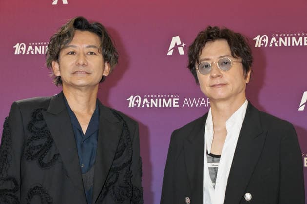 Japanese rock band Porno Graffitti attend the orange carpet event for the Crunchyroll Anime Awards 2026 in Tokyo, Japan on Saturday, May 23, 2026.  TKP2026052310 KEIZOxMORI