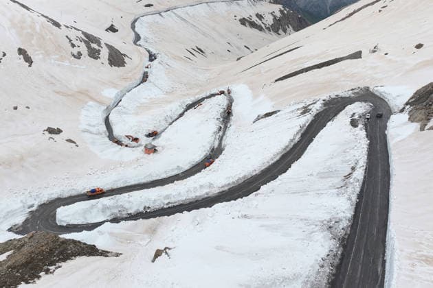 Van-Bahcesaray highway, closed for months due to avalanche risk, cleared of snow VAN, TURKIYE - MAY 23: An aerial view of the area as the teams from the Gorentas Maintenance Station of the 11th Regional Directorate of Highways carry out snow removal work on the Van-Bahcesaray highway in Van, Turkiye on May 23, 2026. Closed since December due to adverse weather conditions and avalanche risks, the highway was partially opened to single-lane traffic following a challenging 20-day effort through meters-high snow corridors. The final decision to fully open the road to traffic awaits an assessment by the Avalanche Risk Determination and Monitoring Commission. Ozkan Bilgin Anadolu Van Turkey. Editorial use only. Please get in touch for any other  Copyright: x2026xAnadoluxOzkanxBilginx